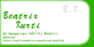 beatrix kurti business card